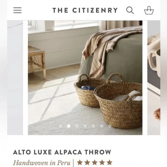 🆕NWT THE CITIZENRY ALTO LUXE ALPACA THROW - Picture 4 of 10